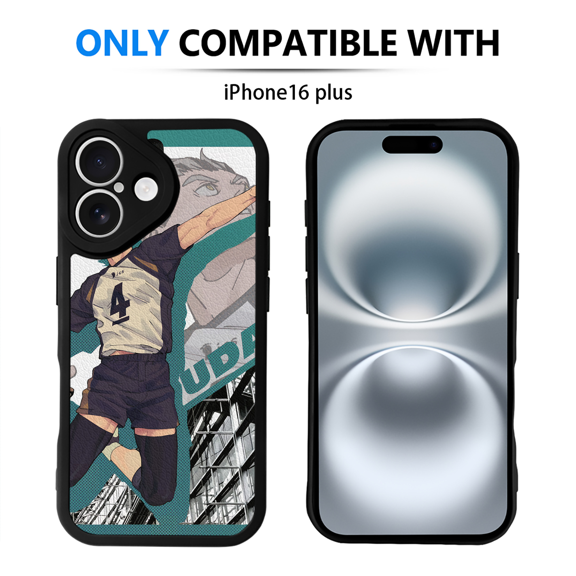 （画像用） ハイキュー!! Haikyu!! 【iPhone 16シリーズ対応】シリコンスマホケース（レザー調） 材質：シリコン